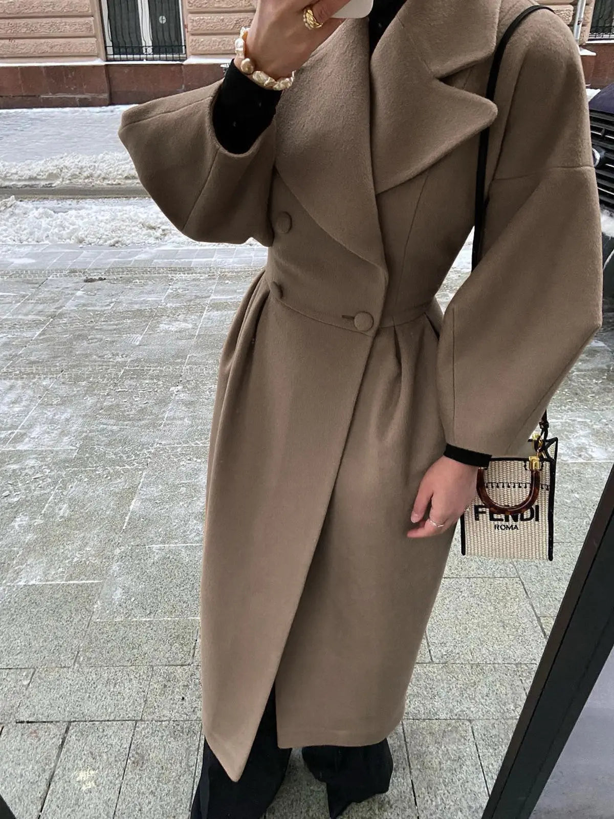Alina | Eleganter Damenmantel für Winter lang
