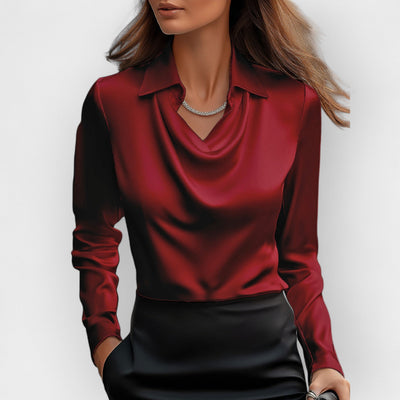 Amelie | Elegante Bluse für Damen festliche Anlässe Satin 3