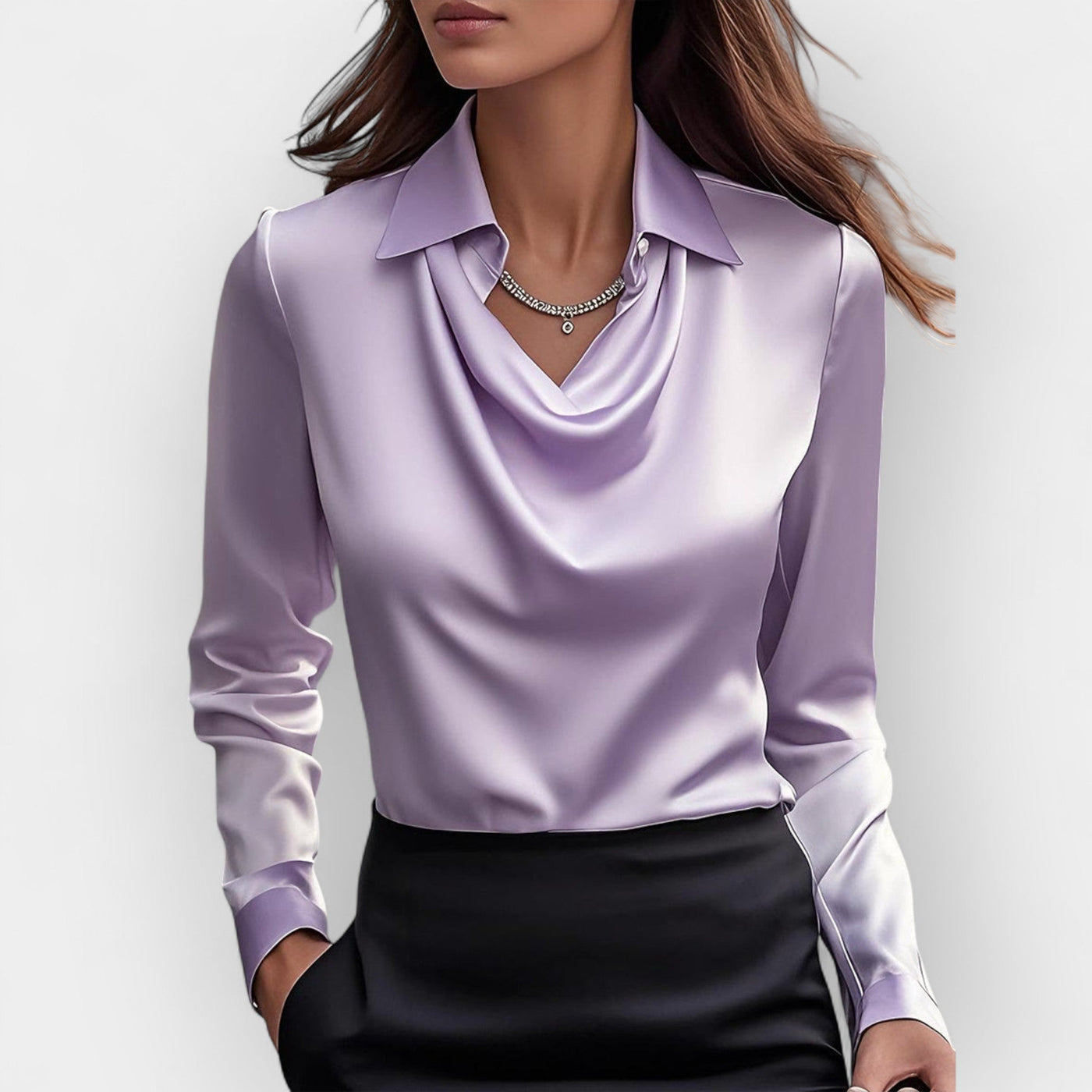Amelie | Elegante Bluse für Damen festliche Anlässe Satin 8