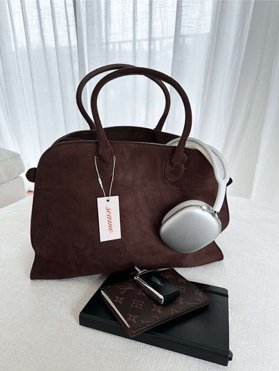 Amelie | Elegante Handtasche für Damen vegan in Wildleder