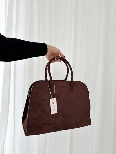 Amelie | Elegante Handtasche für Damen vegan in Wildleder