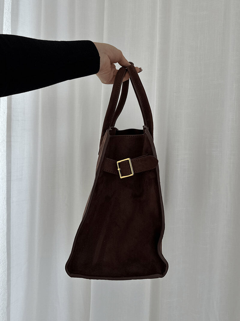 Amelie | Elegante Handtasche für Damen vegan in Wildleder