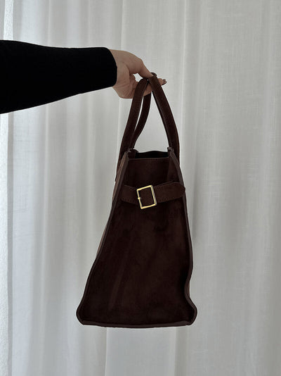 Amelie | Elegante Handtasche für Damen vegan in Wildleder