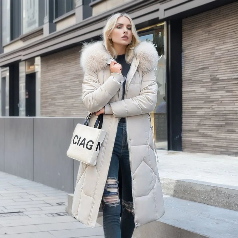 Amelie | Eleganter Damen Parka für Winter warm gefüttert
