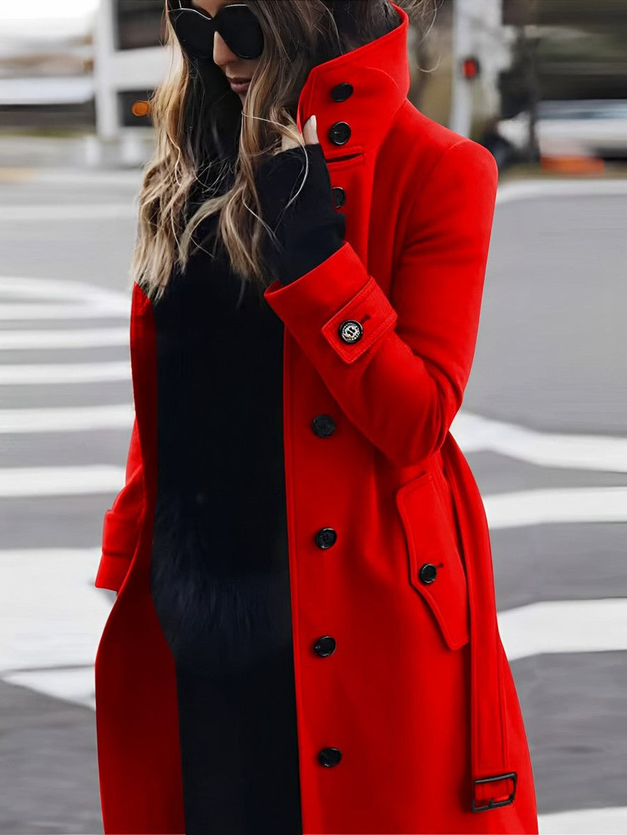 Amelie | Eleganter Langer Damenmantel für Winter Warm