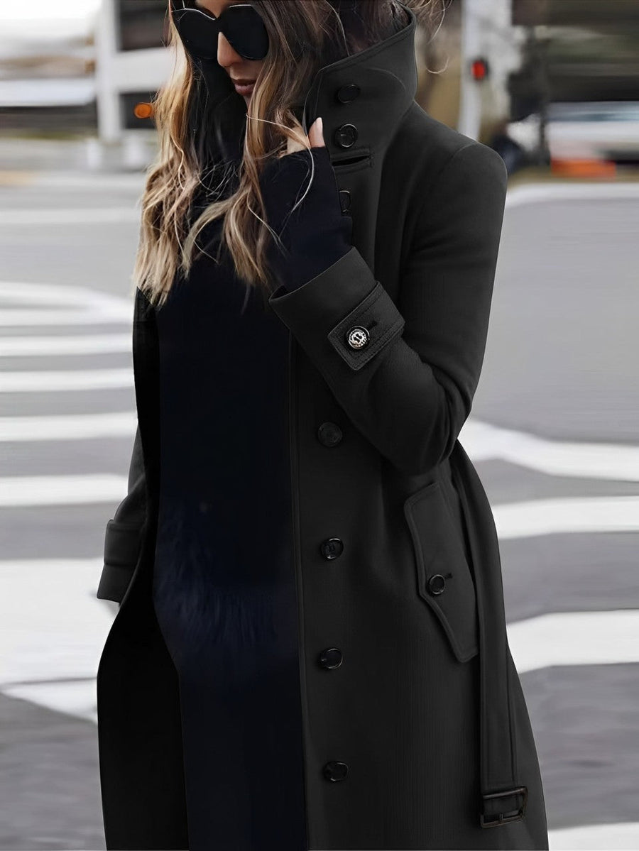 Amelie | Eleganter Langer Damenmantel für Winter Warm