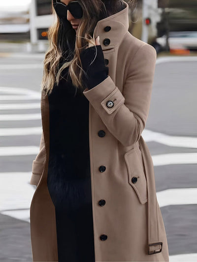 Amelie | Eleganter Langer Damenmantel für Winter Warm