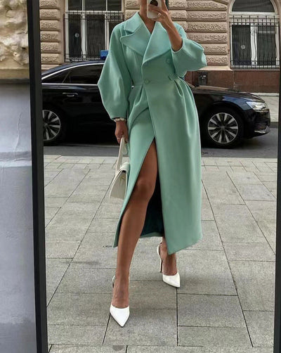 Amelie | Eleganter Trenchcoat Damen Beige mit Reverskragen