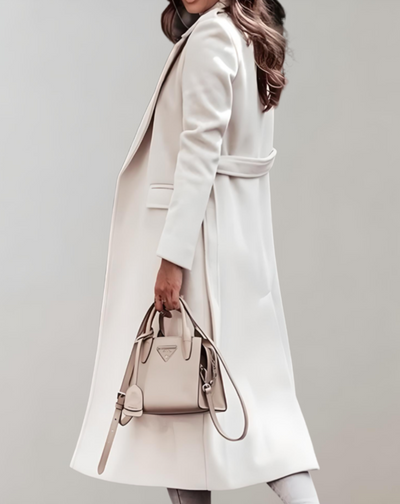 Amelie | Eleganter Wollmantel Damen Winter mit Gürtel