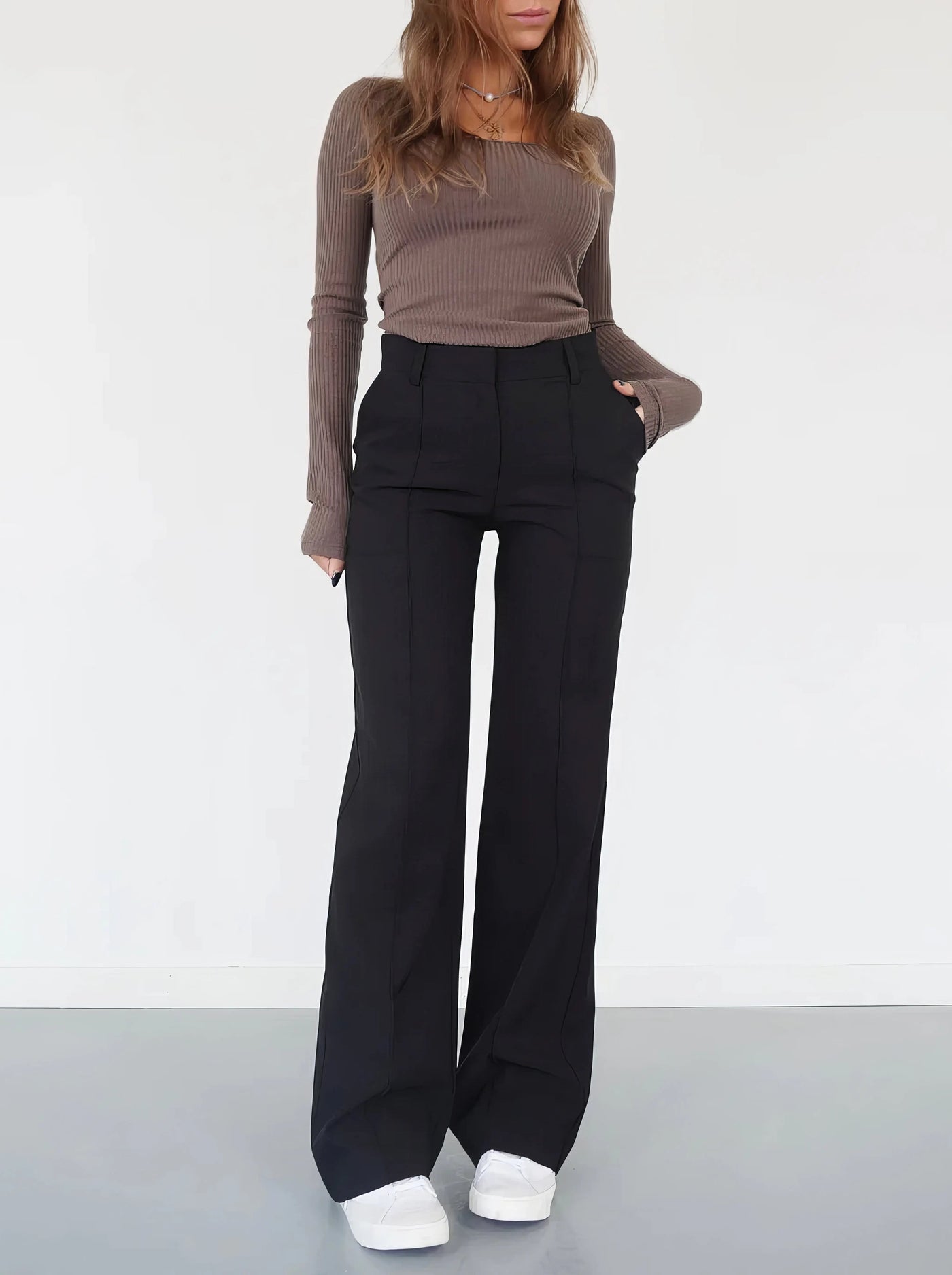 Carina | Elegante Stoffhose für Damen High-Waisted