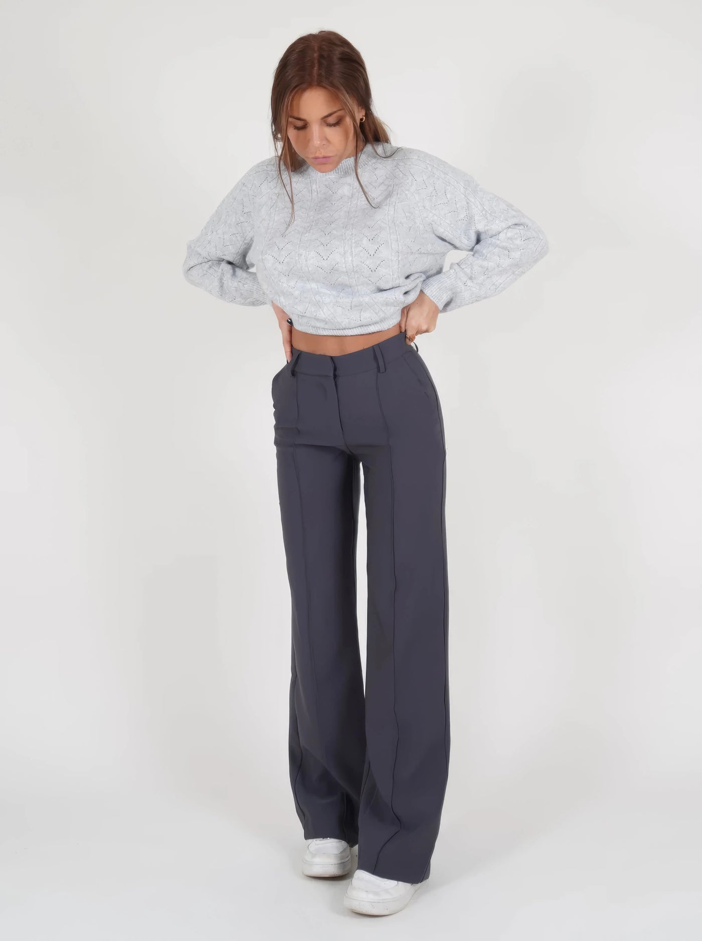 Carina | Elegante Stoffhose für Damen High-Waisted