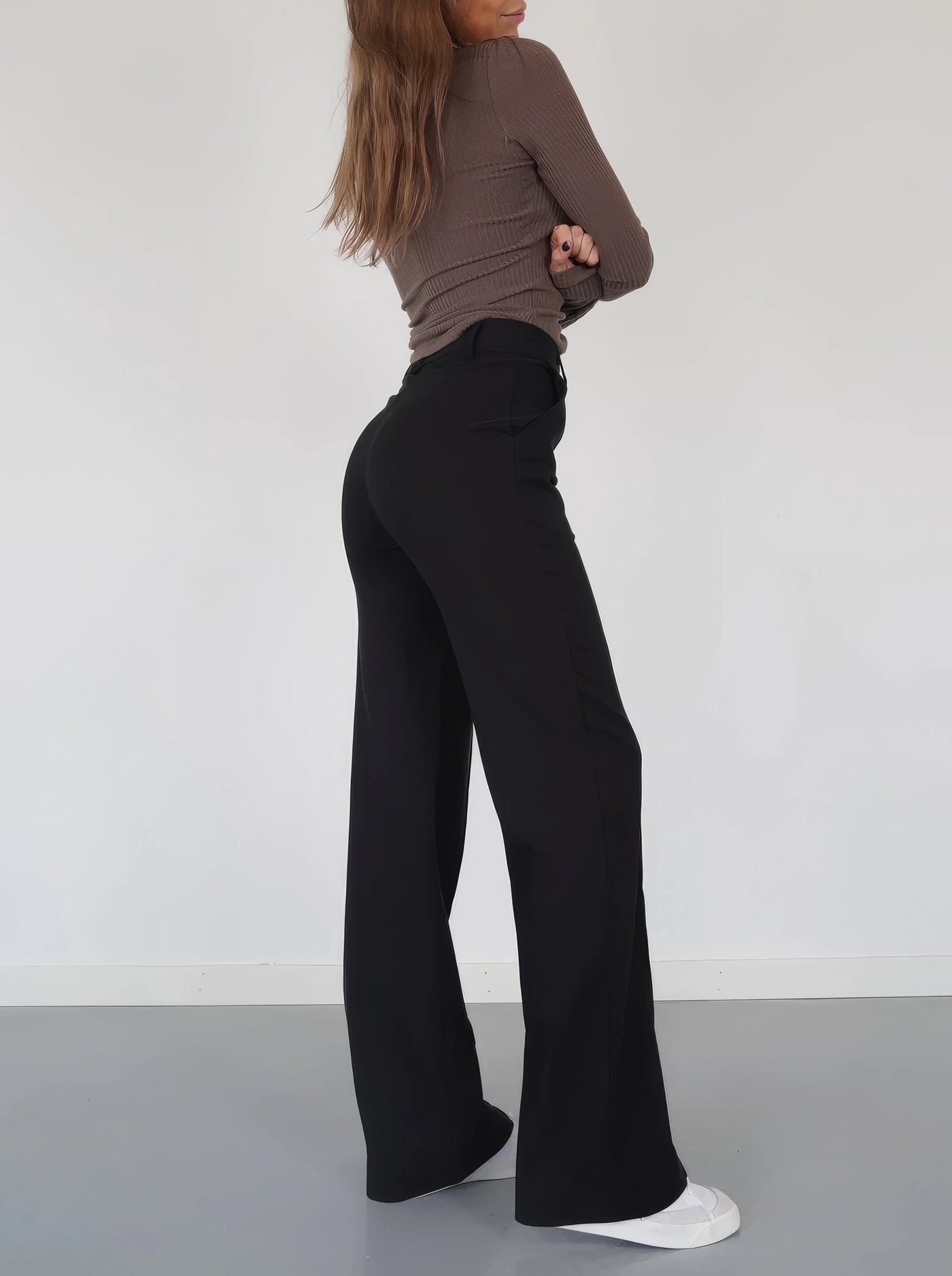 Carina | Elegante Stoffhose für Damen High-Waisted