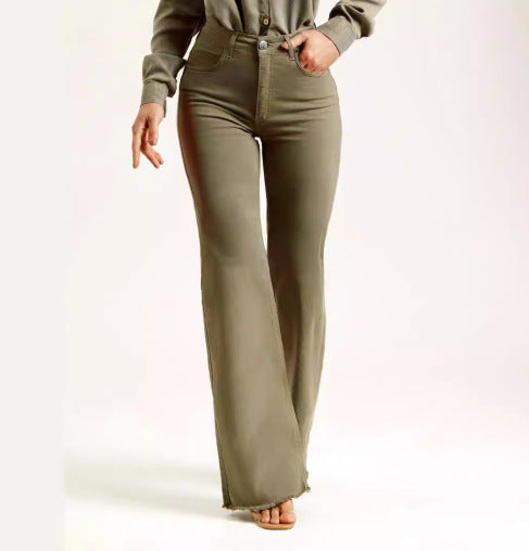 Clara | Elegante High-Waist-Jeans für Damen mit Schlag