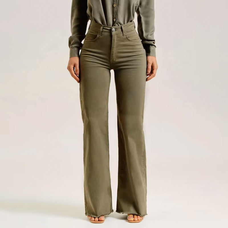 Clara | Elegante High-Waist-Jeans für Damen mit Schlag