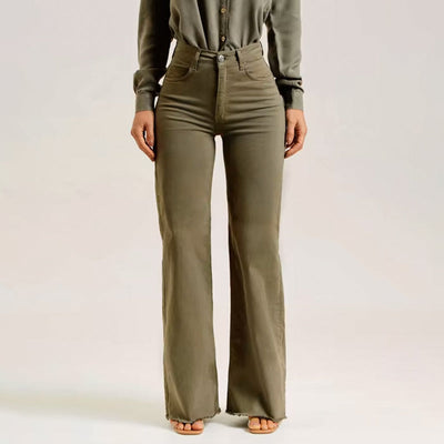 Clara | Elegante High-Waist-Jeans für Damen mit Schlag