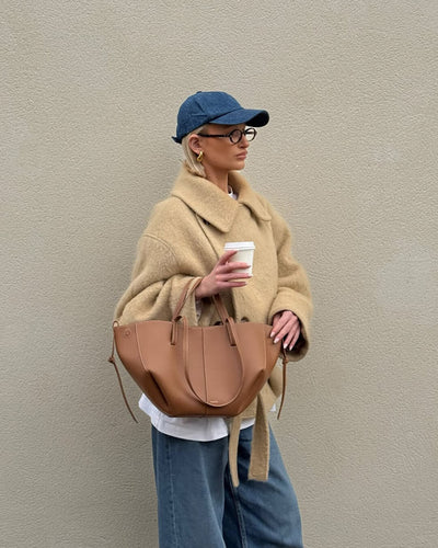 Clara | Eleganter Damenmantel für Winter mit Gürtel