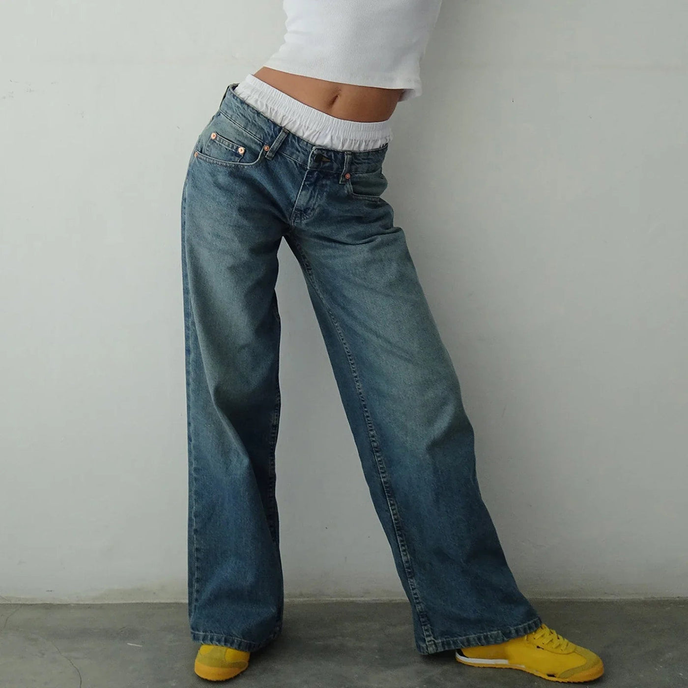 Clara | Lässige Weitbein-Jeans für Damen Vintage-Look