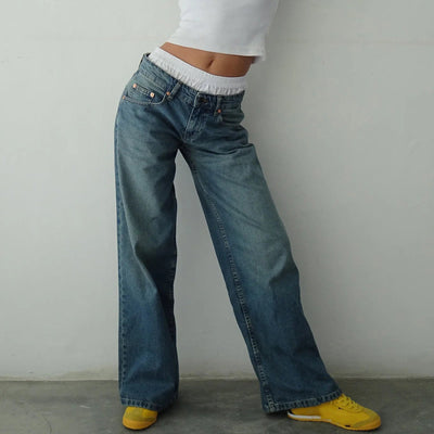 Clara | Lässige Weitbein-Jeans für Damen Vintage-Look