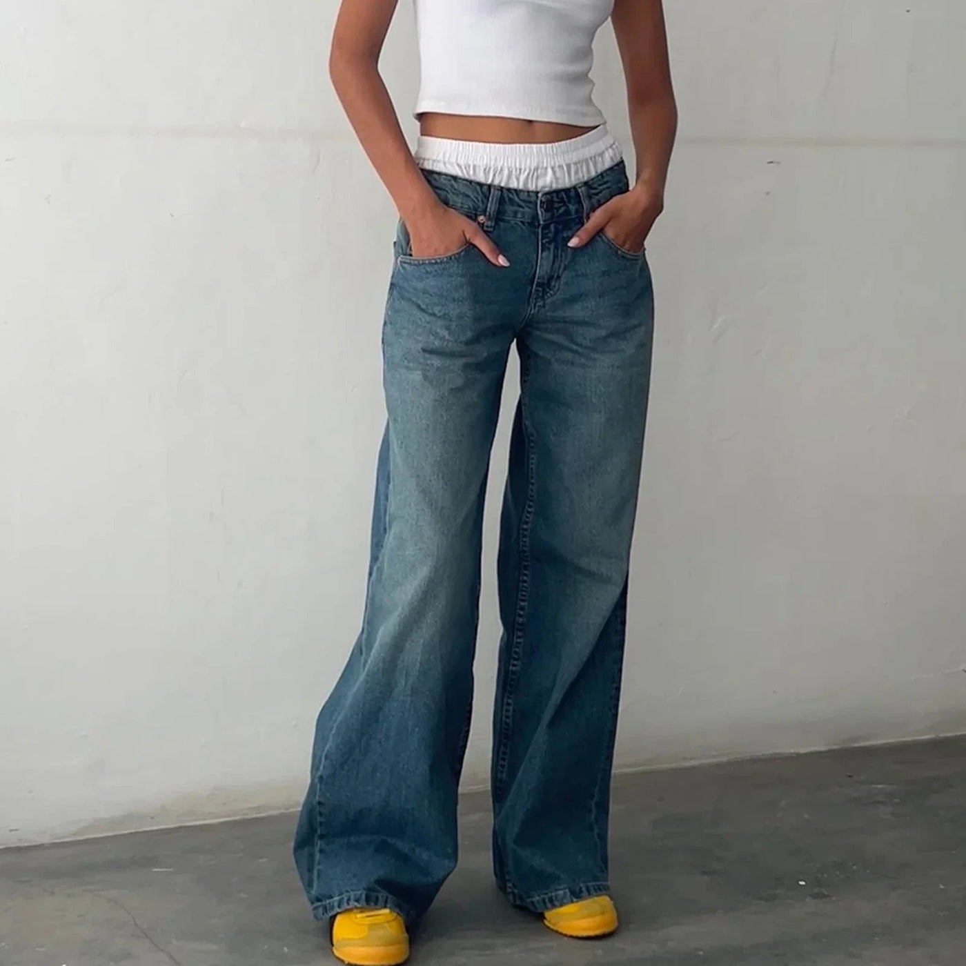 Clara | Lässige Weitbein-Jeans für Damen Vintage-Look