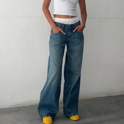 Clara | Lässige Weitbein-Jeans für Damen Vintage-Look