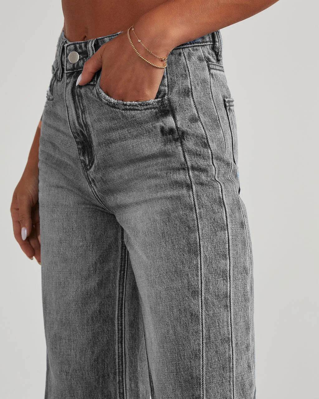 Clara | Lässige Weitbein-Jeans für Damen mit Hohem Bund