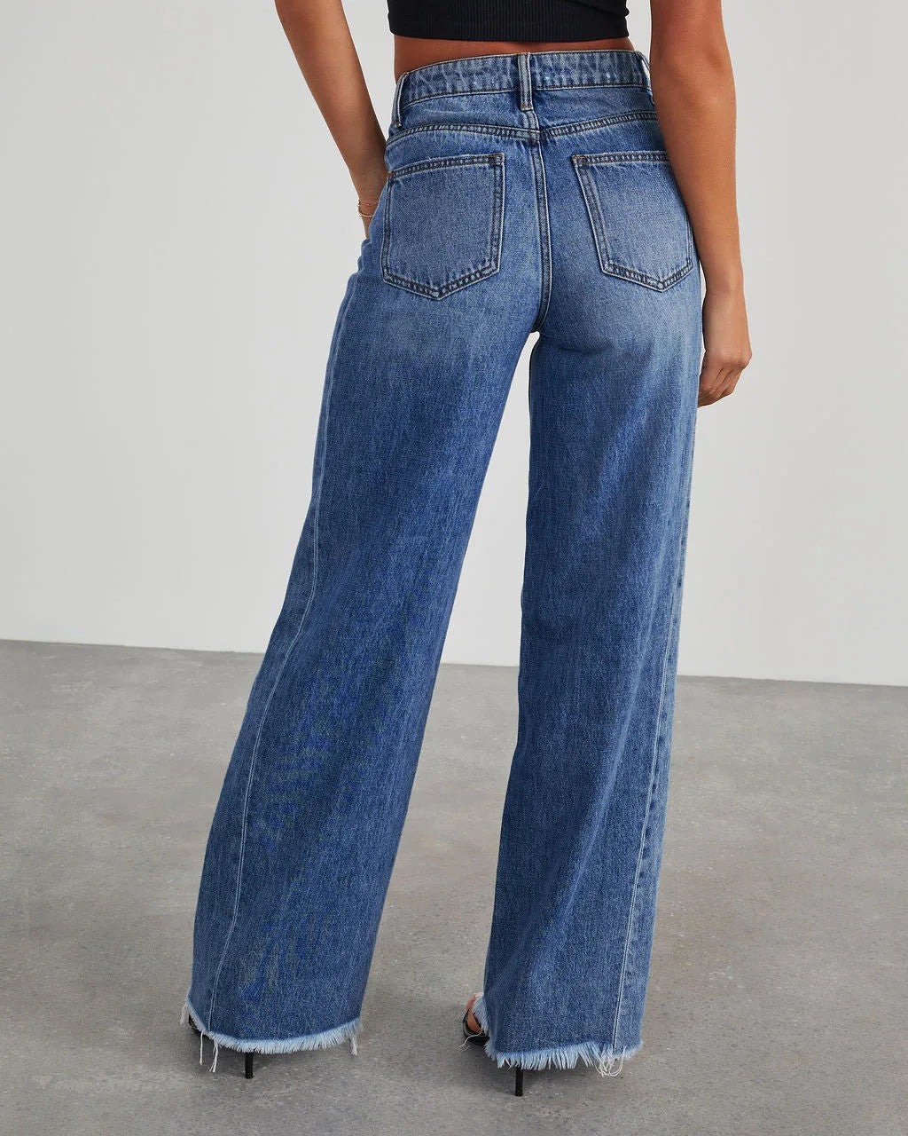 Clara | Lässige Weitbein-Jeans für Damen mit Hohem Bund