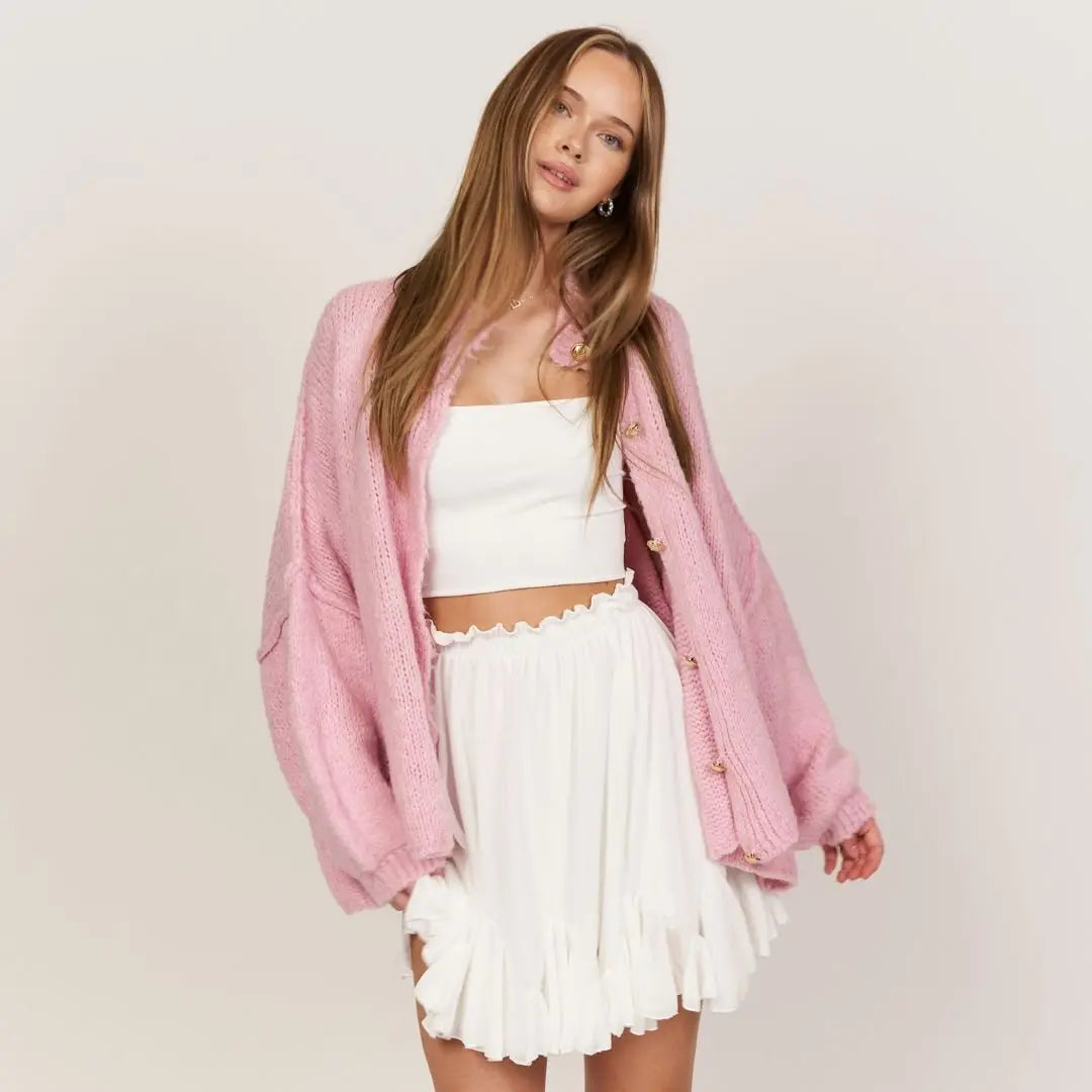 Cleo | Eleganter Strickmantel für Damen Oversized