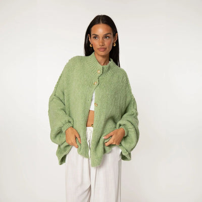 Cleo | Eleganter Strickmantel für Damen Oversized