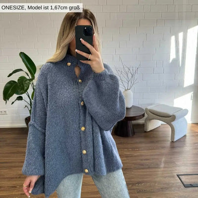 Cleo | Eleganter Strickmantel für Damen Oversized