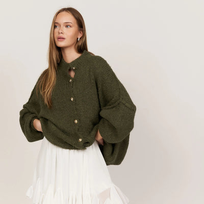 Cleo | Eleganter Strickmantel für Damen Oversized