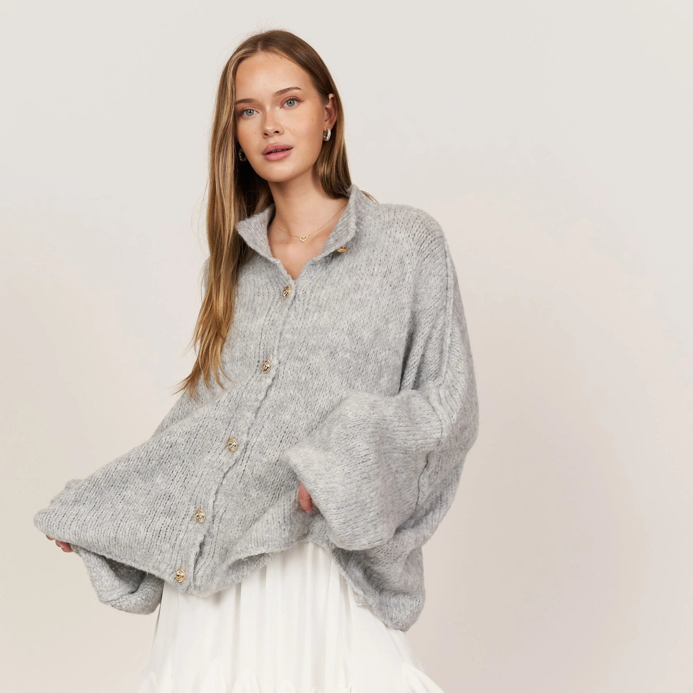 Cleo | Eleganter Strickmantel für Damen Oversized