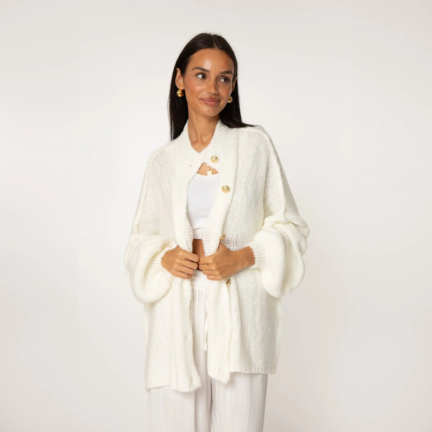 Cleo | Eleganter Strickmantel für Damen Oversized