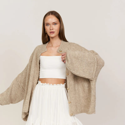 Cleo | Eleganter Strickmantel für Damen Oversized