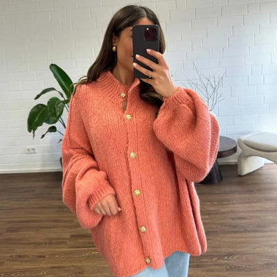 Cleo | Eleganter Strickmantel für Damen Oversized