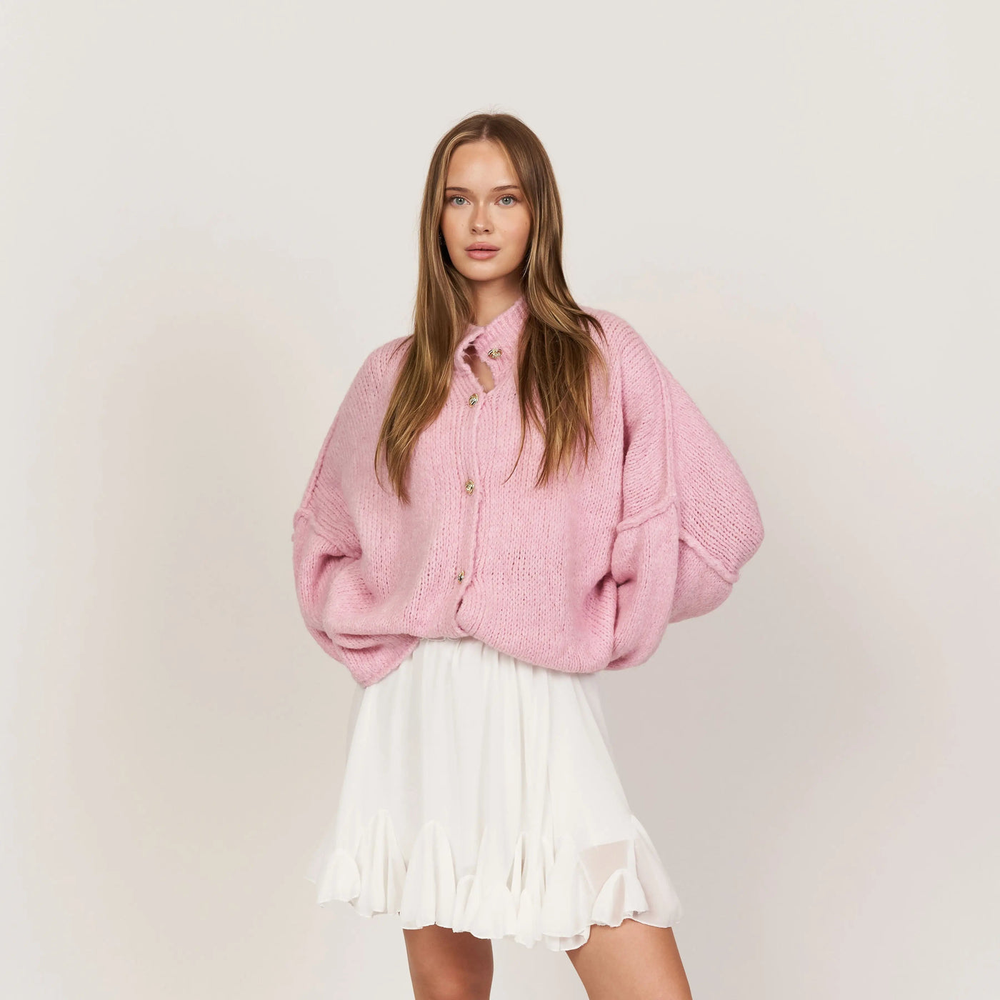 Cleo | Eleganter Strickmantel für Damen Oversized