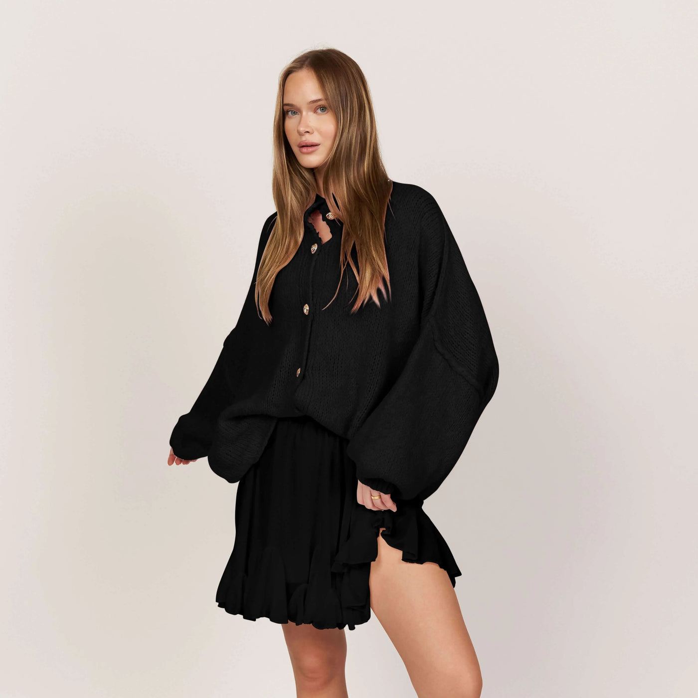 Cleo | Eleganter Strickmantel für Damen Oversized