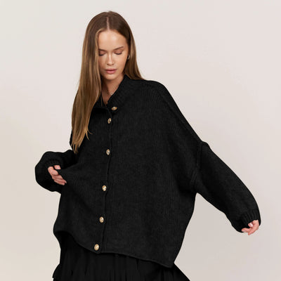 Cleo | Eleganter Strickmantel für Damen Oversized