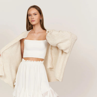 Cleo | Eleganter Strickmantel für Damen Oversized