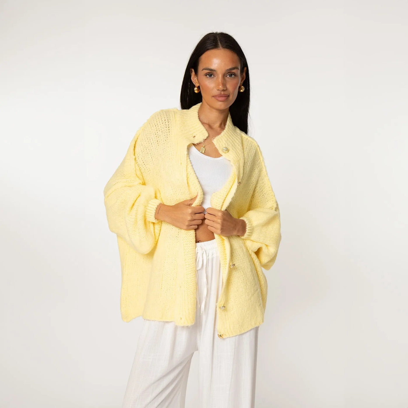 Cleo | Eleganter Strickmantel für Damen Oversized