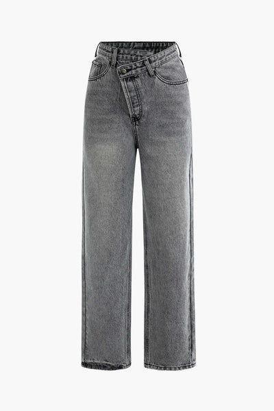 Cornelia | Modische Damenjeans mit Asymmetrischem Bund