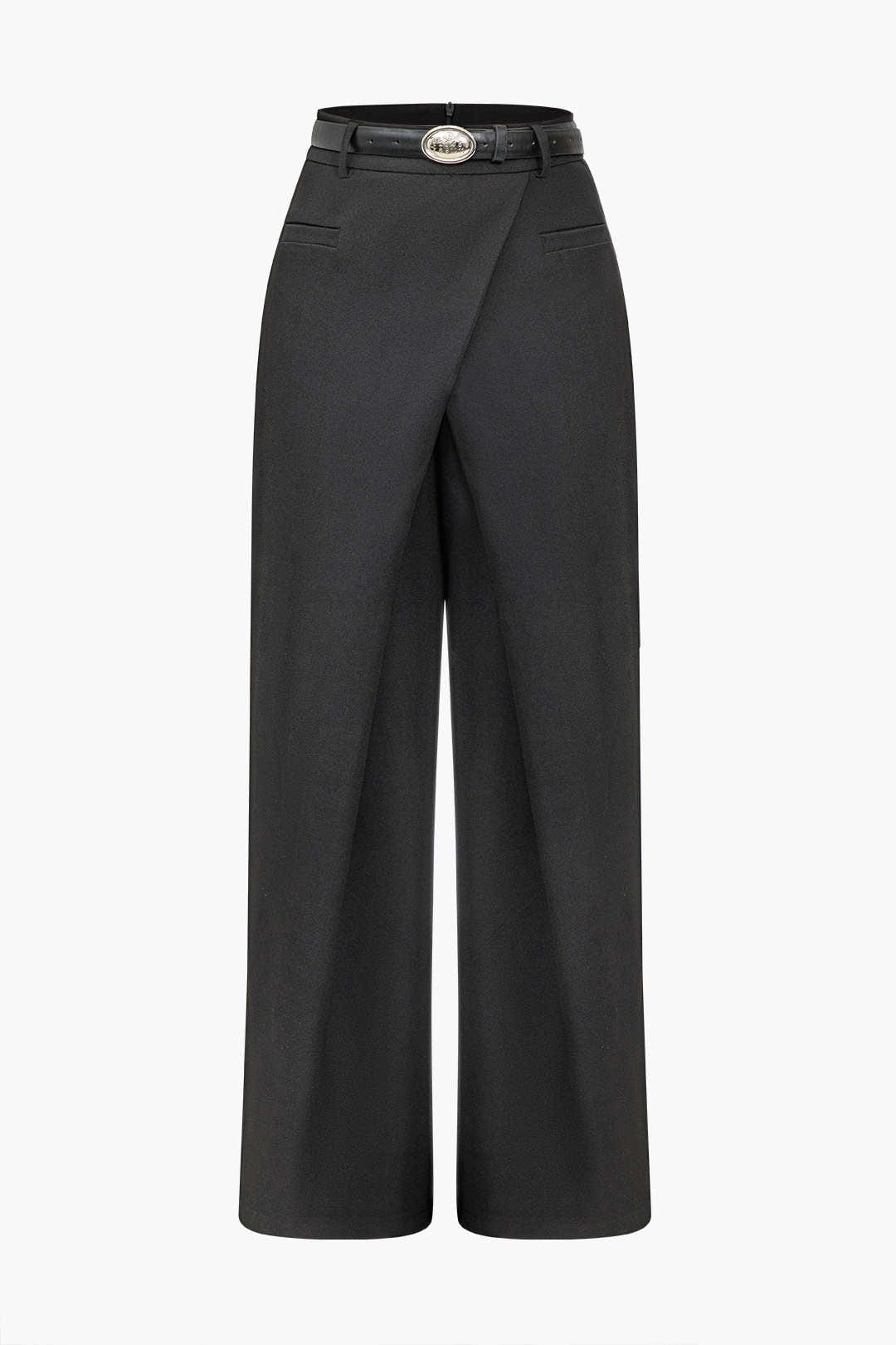 Elena | Elegante Stoffhose für Damen mit Wickeldetail