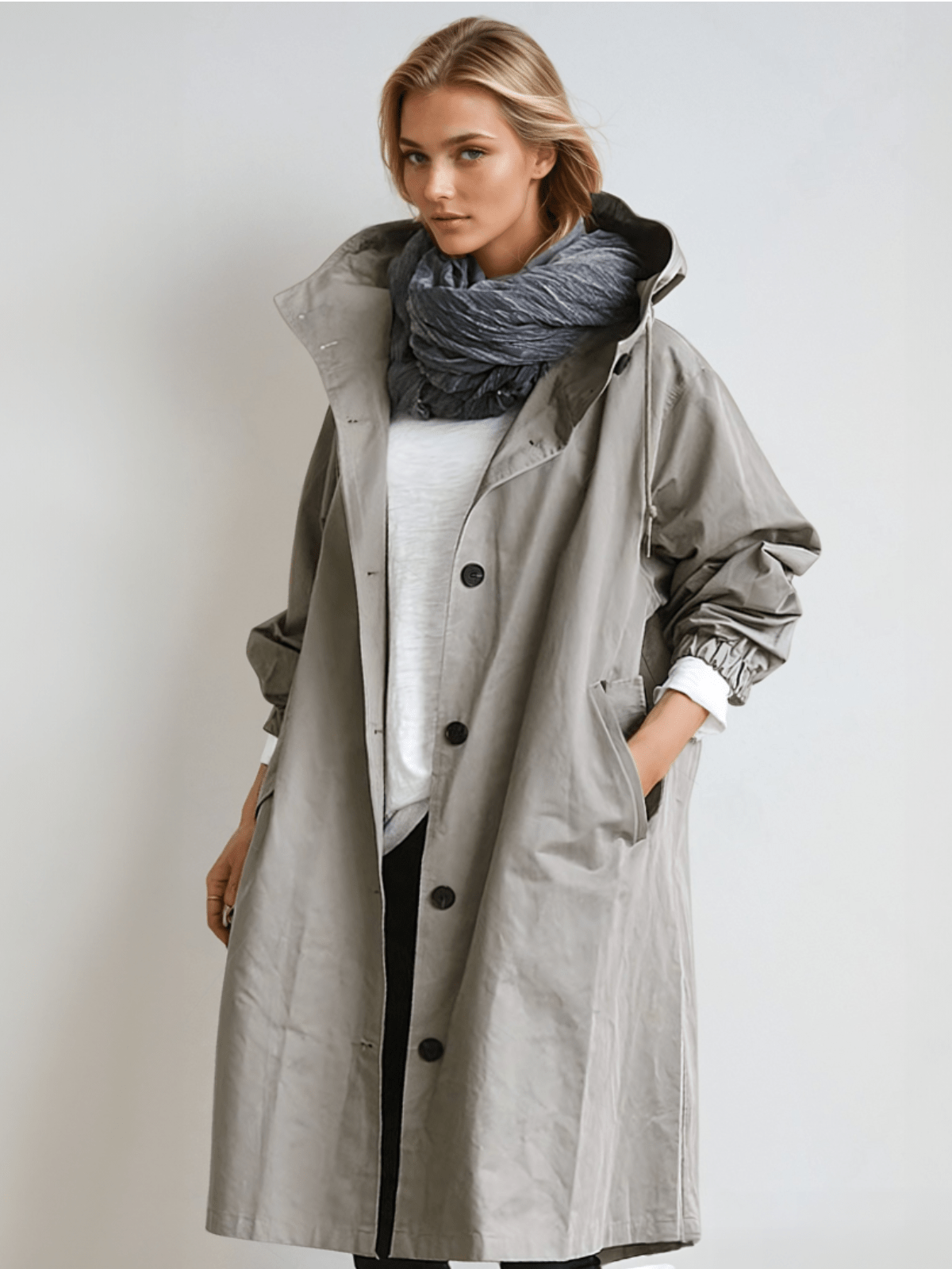 Elizabeth | Eleganter Trenchcoat Damen Beige wasserabweisend