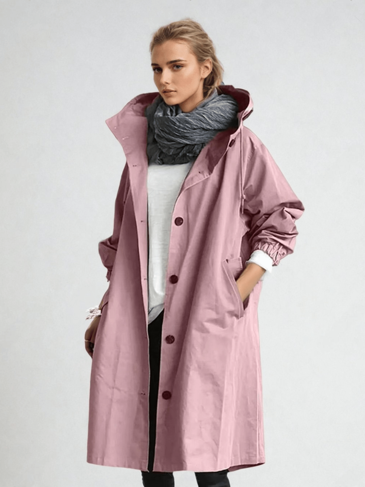 Elizabeth | Eleganter Trenchcoat Damen Beige wasserabweisend