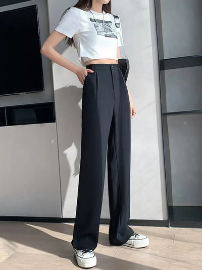 Emma | Elegante Stoffhose für Damen Hochtailliert