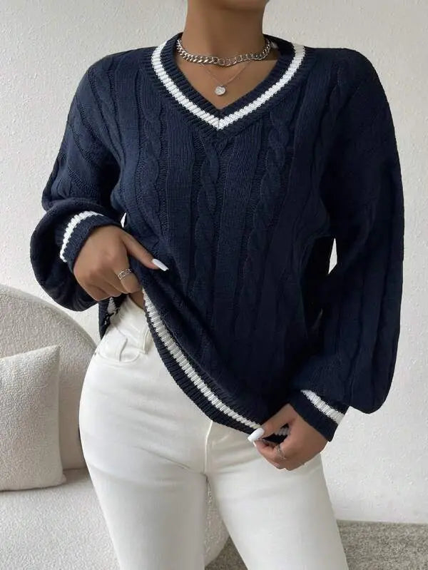 Freja | Bequemer Kabelstrickpullover für Damen Baumwolle