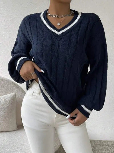 Freja | Bequemer Kabelstrickpullover für Damen Baumwolle