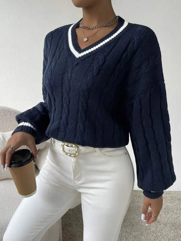Freja | Bequemer Kabelstrickpullover für Damen Baumwolle