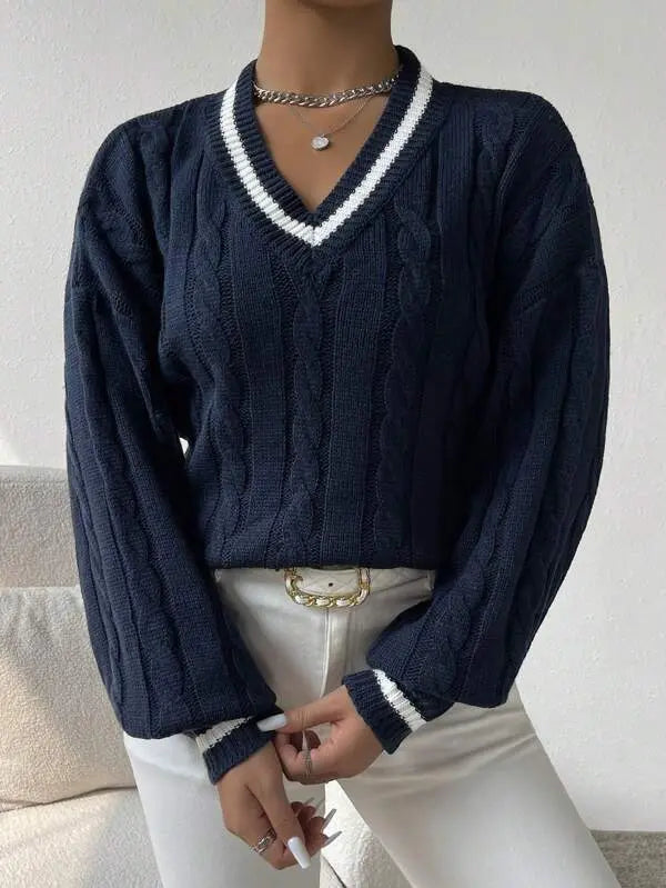 Freja | Bequemer Kabelstrickpullover für Damen Baumwolle