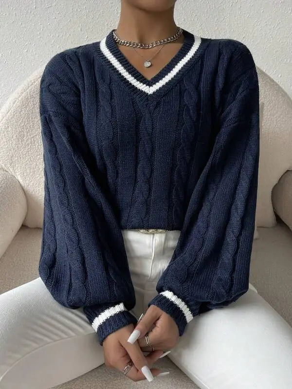 Freja | Bequemer Kabelstrickpullover für Damen Baumwolle