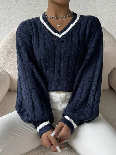 Freja | Bequemer Kabelstrickpullover für Damen Baumwolle
